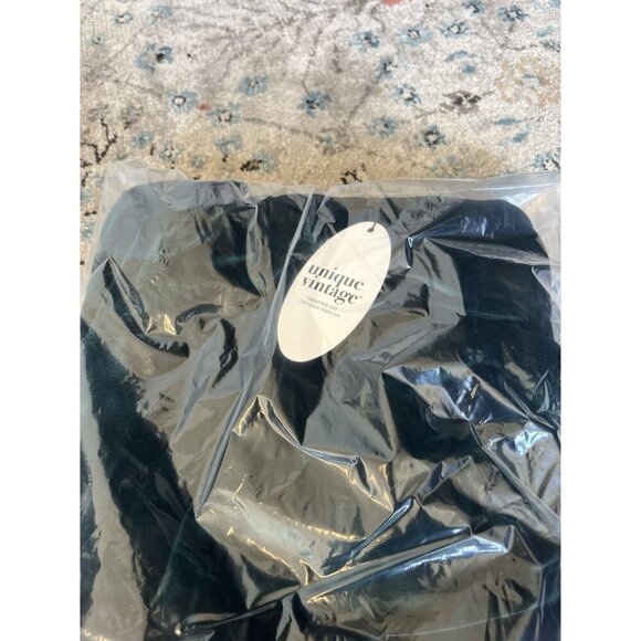 Unique Vintage Plus Size 1970s Teal Velvet Jumpsuit - 5X/26 - Picture 4 of 8